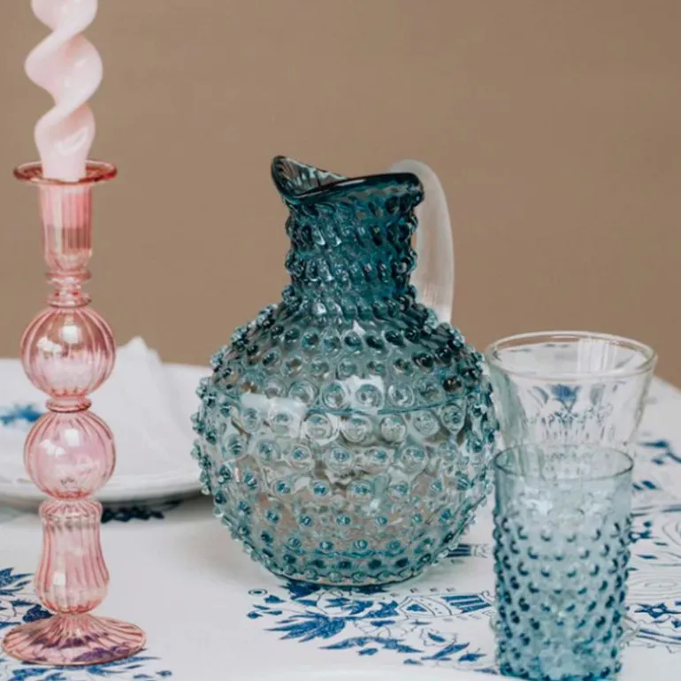 Hobnail karaffel 2L underlay blue smoke