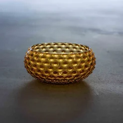 Hobnail skål 23 cm amber