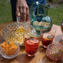 Hobnail skål 23 cm crystal