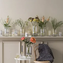 Hold lyslykt/vase 20 cm gull