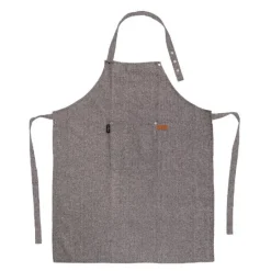 Home forkle fiskebeinsmønster grå