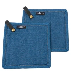 Home gryteklut 20x20 cm 2 stk blå