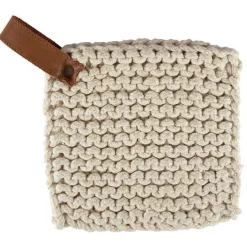 Home grytelapp strikket beige