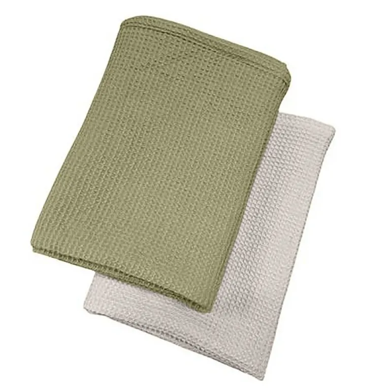 Home kjøkkenhåndkle 70x50 cm 2 stk oliven/mint