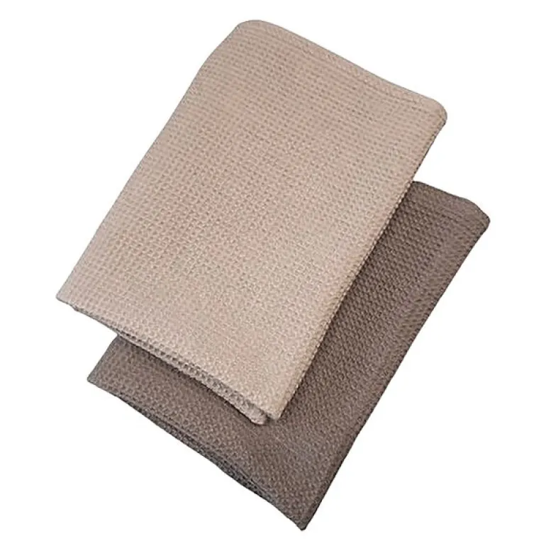 Home kjøkkenhåndkle 70x50 cm 2 stk beige/brun