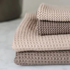 Home kjøkkenhåndkle 70x50 cm 2 stk beige/brun