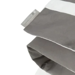 Hotel contrast sengetøy bomullssateng 140x200 cm hvit/charcoal