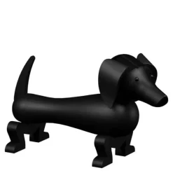 Hund liten mørk beiset