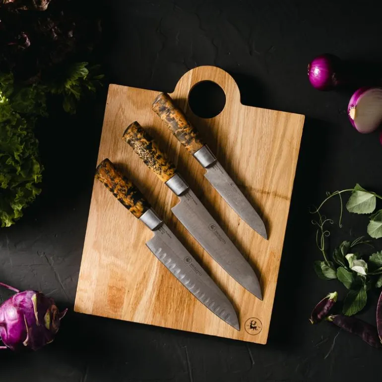 Hunter premium chef santokukniv 19 cm blank/natur