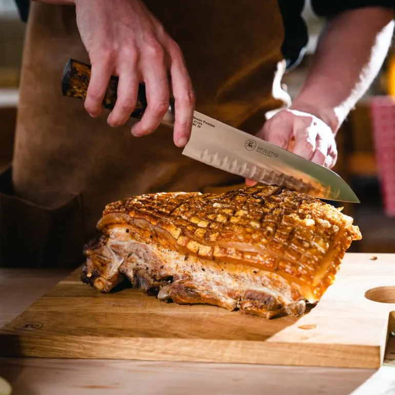 Hunter premium chef santokukniv 19 cm blank/natur