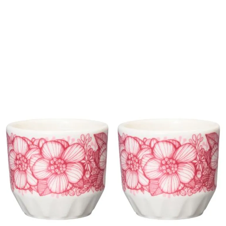 Huvila eggeglass 4 cl 2 stk rosa