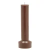Hvils kubbelys 7x20 cm parafin/stearin brown