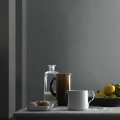 Hvit Riflet fat 36 cm