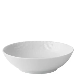 Hvit Riflet Halvblonde skål 1,1L