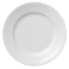 Hvit Riflet Halvblonde tallerken 17 cm