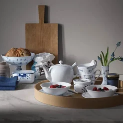 Hvit Riflet porsjonsskål 35 cl 2 stk