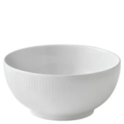 Hvit Riflet skål 18 cm