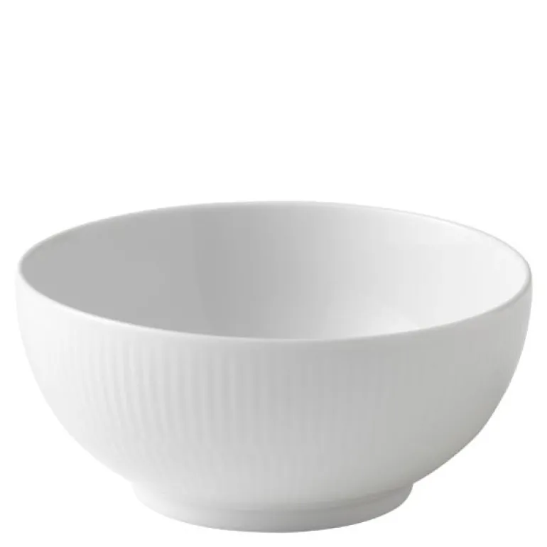 Hvit Riflet skål 15 cm