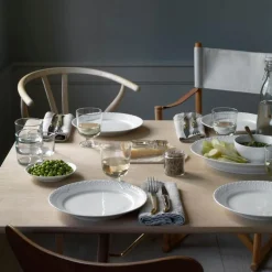 Hvit Riflet skål 15 cm