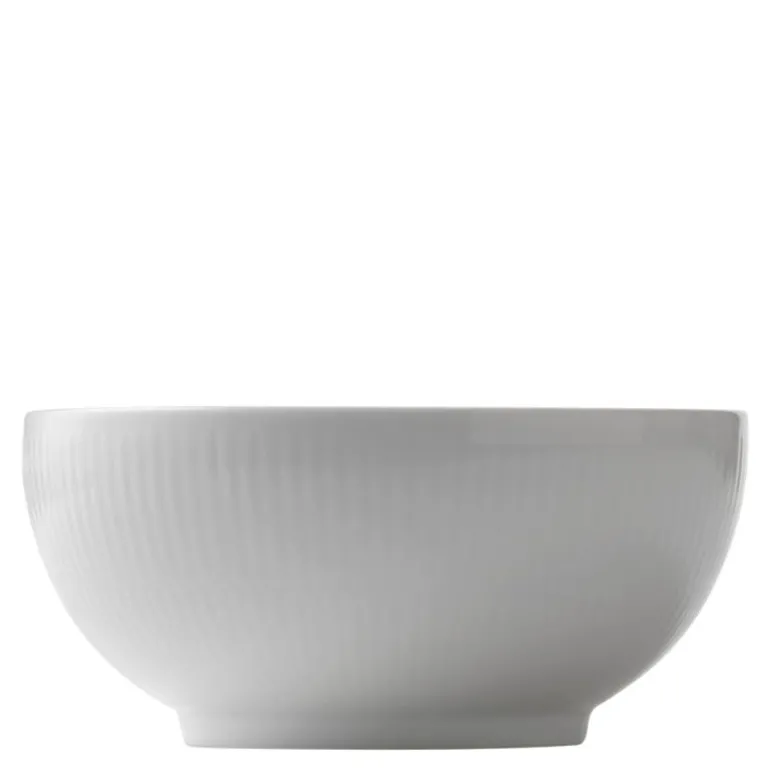 Hvit Riflet skål 15 cm
