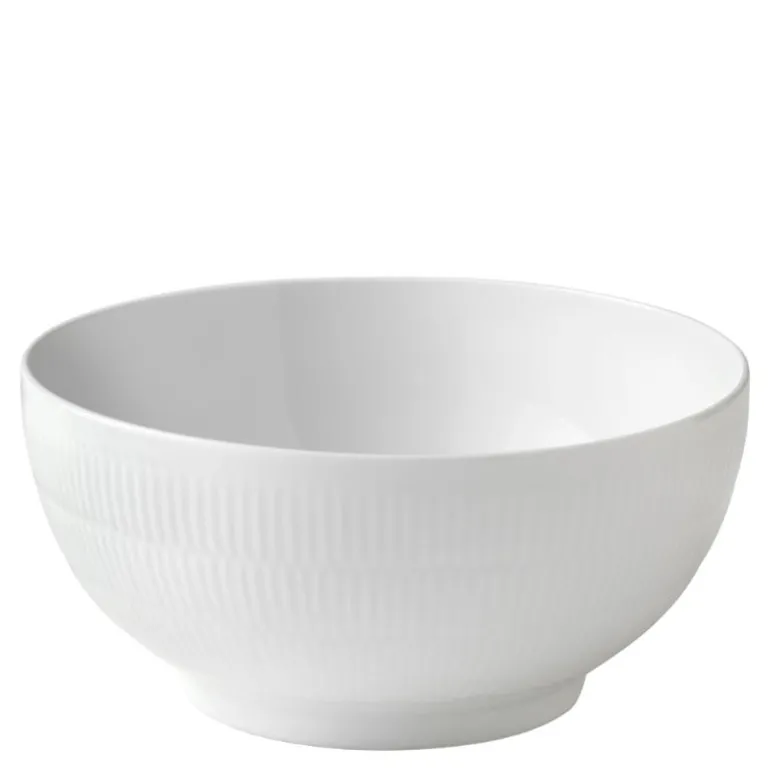 Hvit Riflet skål 24 cm