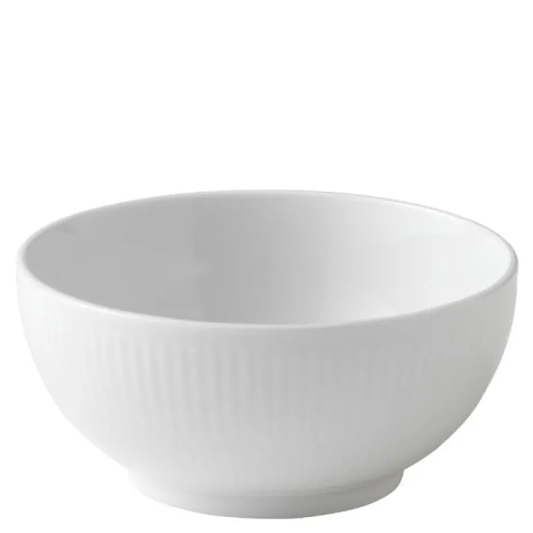 Hvit Riflet skål 13 cm