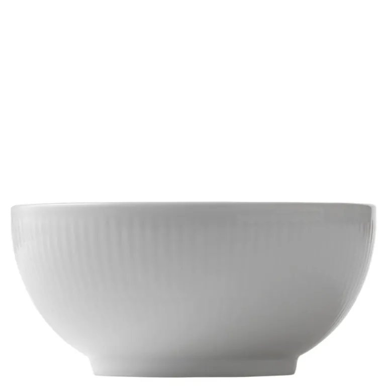 Hvit Riflet skål 13 cm