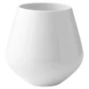 Hvit Riflet vase 20,5 cm