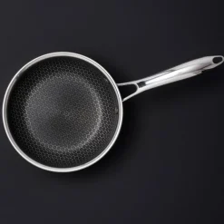 Hybrid kasserolle med lokk 1,9L sølv/svart