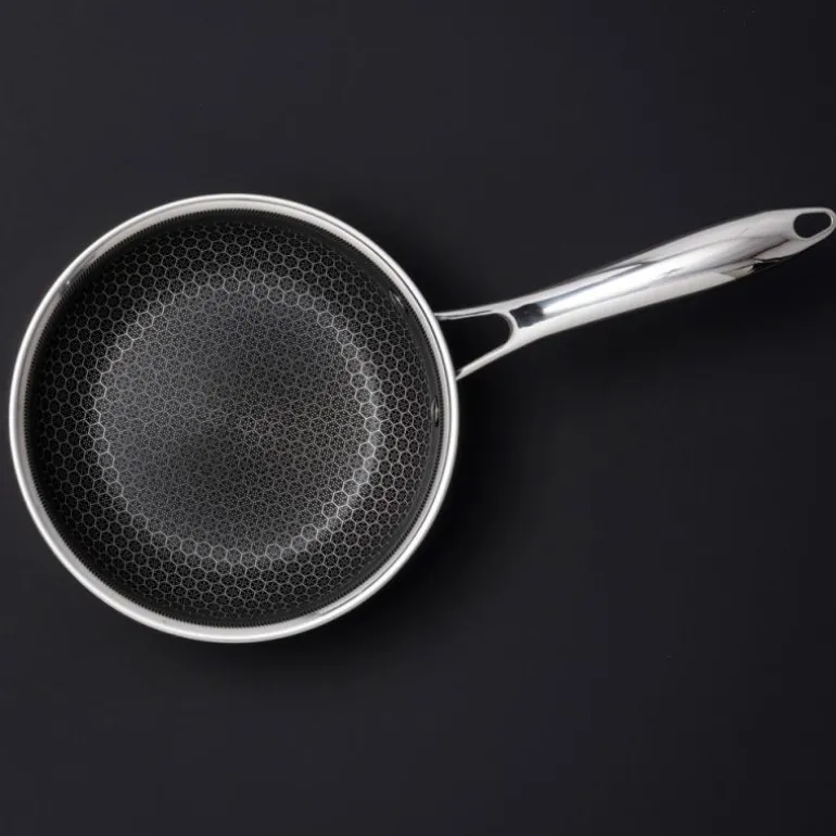 Hybrid kasserolle med lokk 1,9L sølv/svart