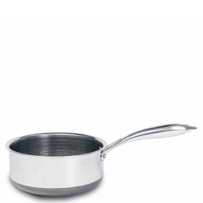 Hybrid kasserolle med lokk 1,9L sølv/svart