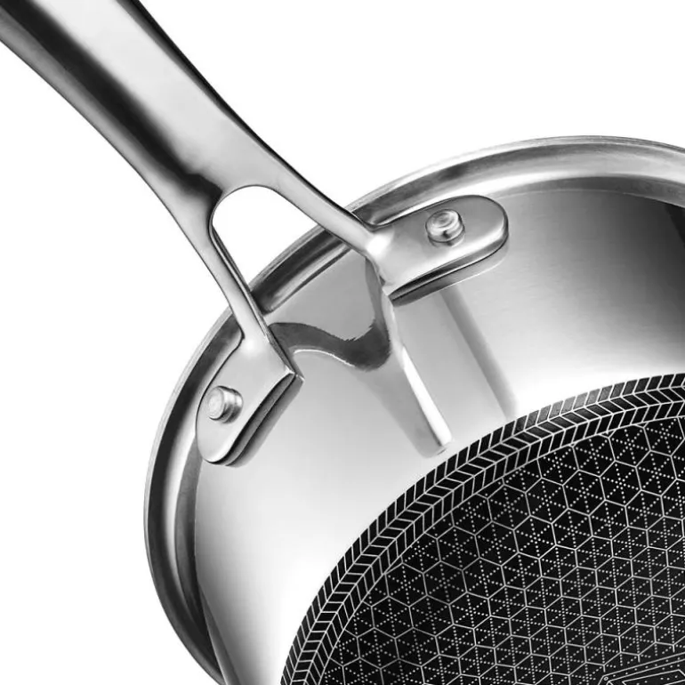 Hybrid kasserolle med lokk 1L sølv/svart