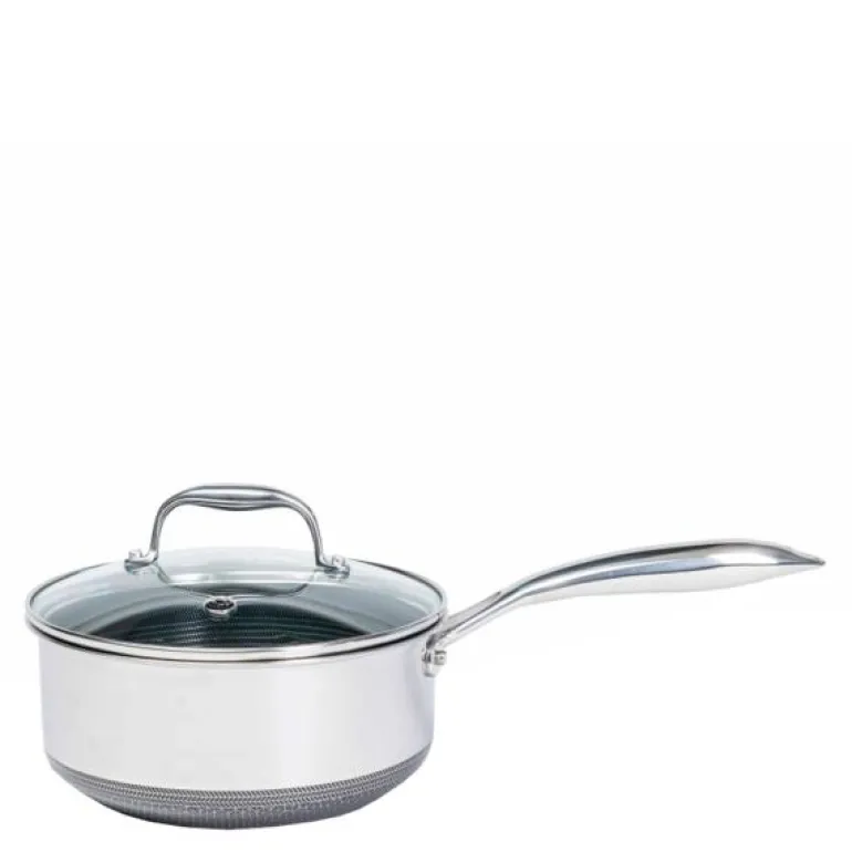 Hybrid kasserolle med lokk 2,8L sølv/svart