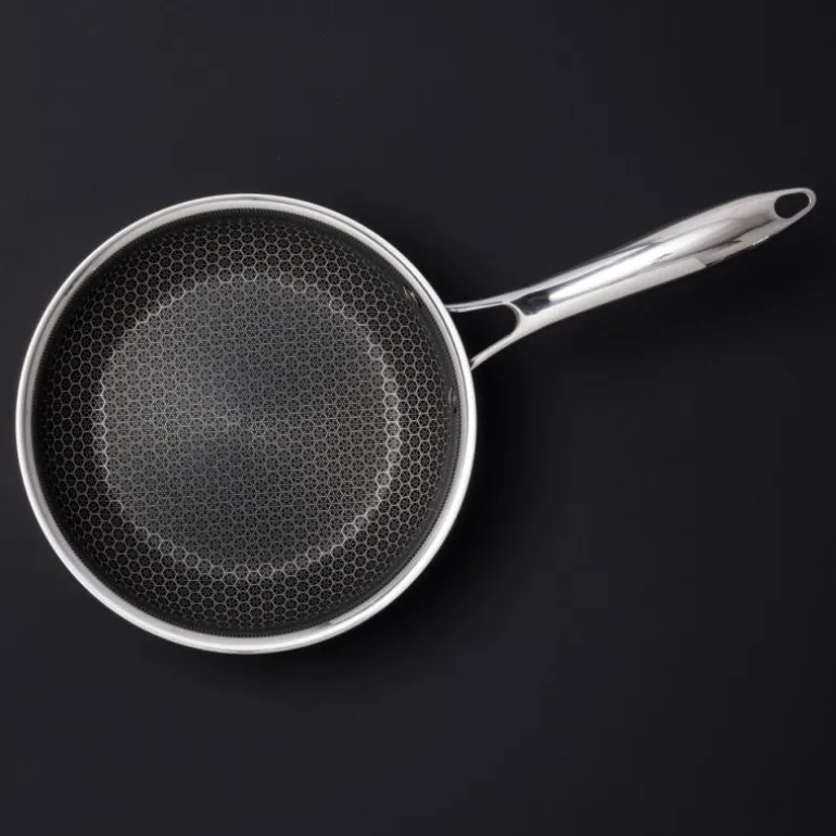 Hybrid kasserolle med lokk 2,8L sølv/svart