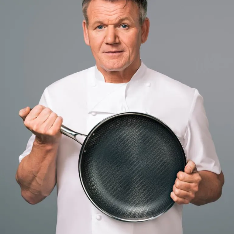 Hybrid stekepanne 30 cm sølv/svart