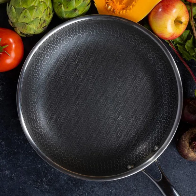 Hybrid stekepanne 26 cm sølv/svart