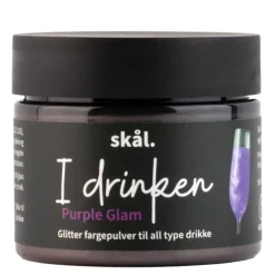 I drinken fargepulver glitter purple glam