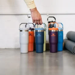 Iceflow flip straw tumbler termoflaske 0,89L blå