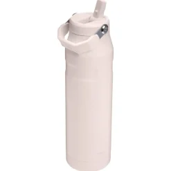 Iceflow flip straw tumbler termoflaske 1L rose quartz