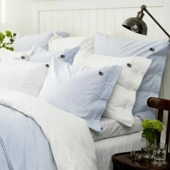 Icons pinpoint sengetøy 140x220 cm blå/hvit