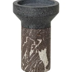 Idun lysestake 15 cm brown/grey