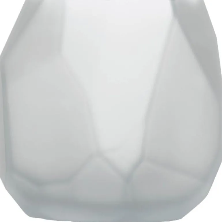 Iglo lykt/vase 22 cm frostet hvit