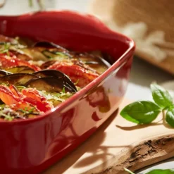 Ildfast form L rektangulær 42,5 x28 cm 4L rød