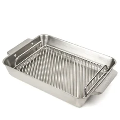 Ildfast form medium 38x25 cm med skjærefjøl stål/eik