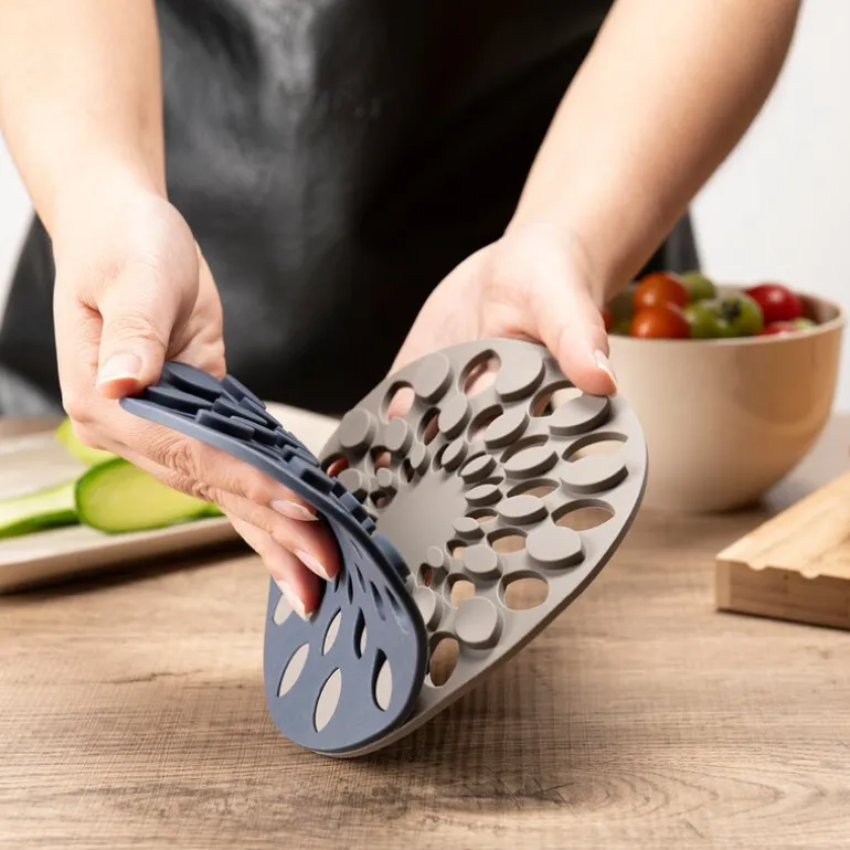 Ime bordskåner 16x16 cm grå/lys grå