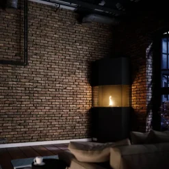 Indie frittstående peis 180 1,05L svart