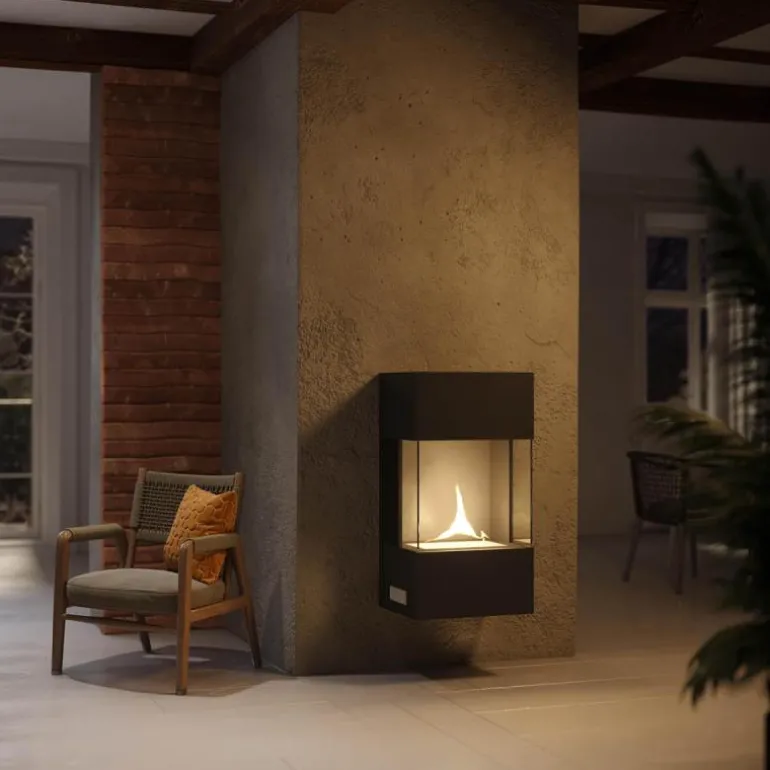 Indie vegghengt peis 180 1,05L svart