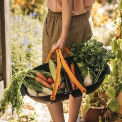 Innhøstingskurv 61x38,8x13,7 cm svart/oransje