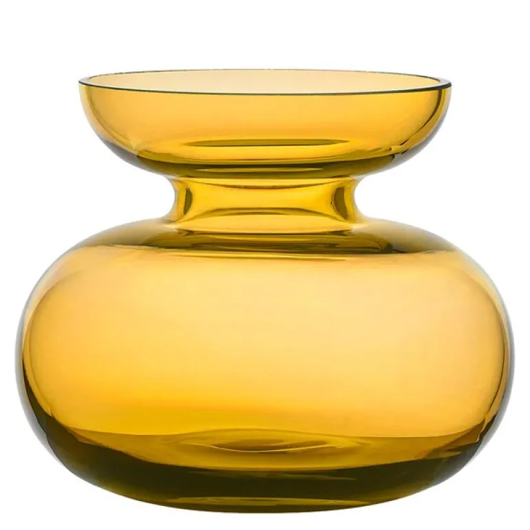 Inu vase 11x9 cm amber