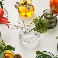 Inu vase 11x9 cm amber